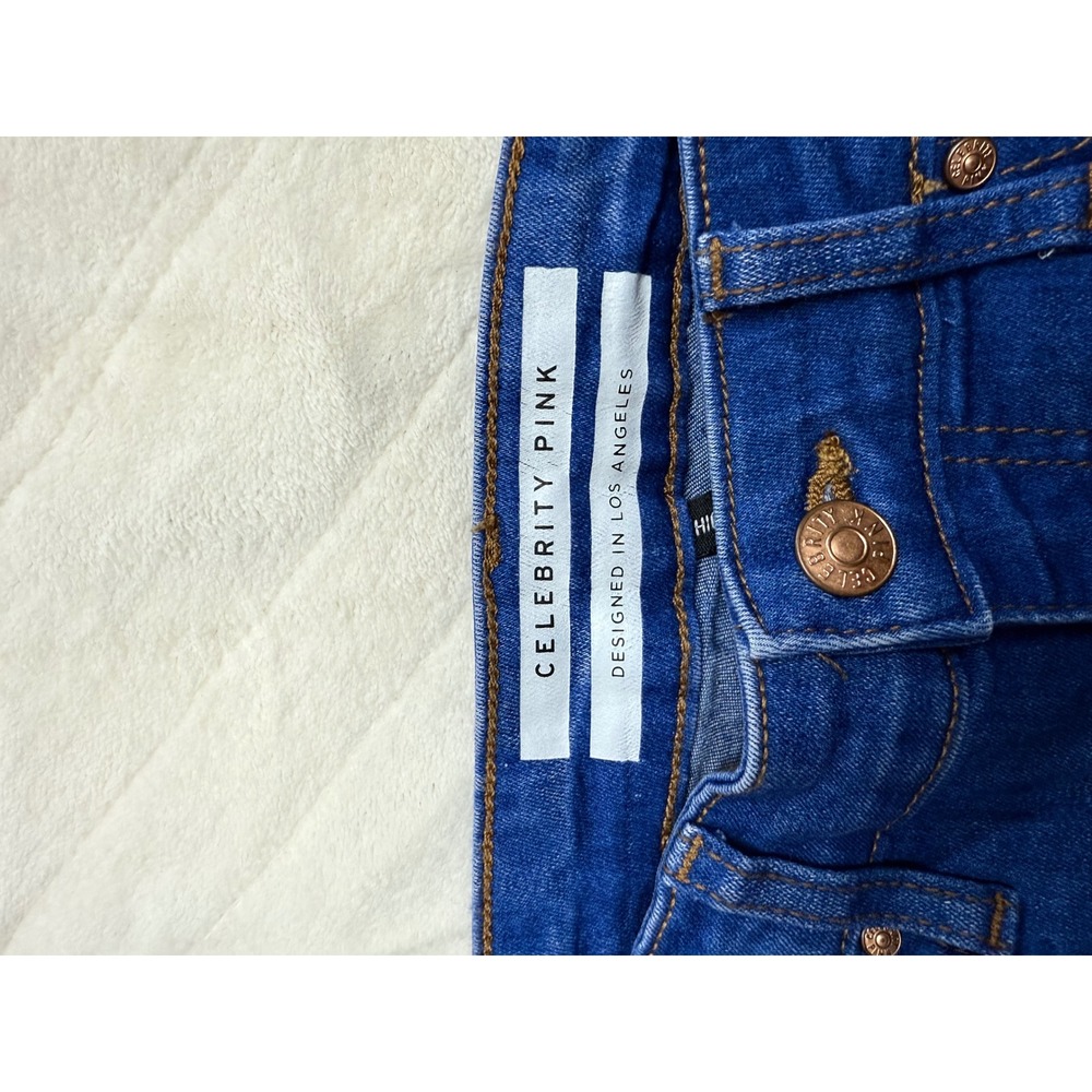 Celebrity Pink High Rise Ankle Skinny Jeans Dark Wash Women Size 1/25 - Picture 5 of 9